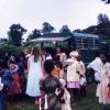 DTS outreach 1983, passing out supplemental food to Rwandan refuges